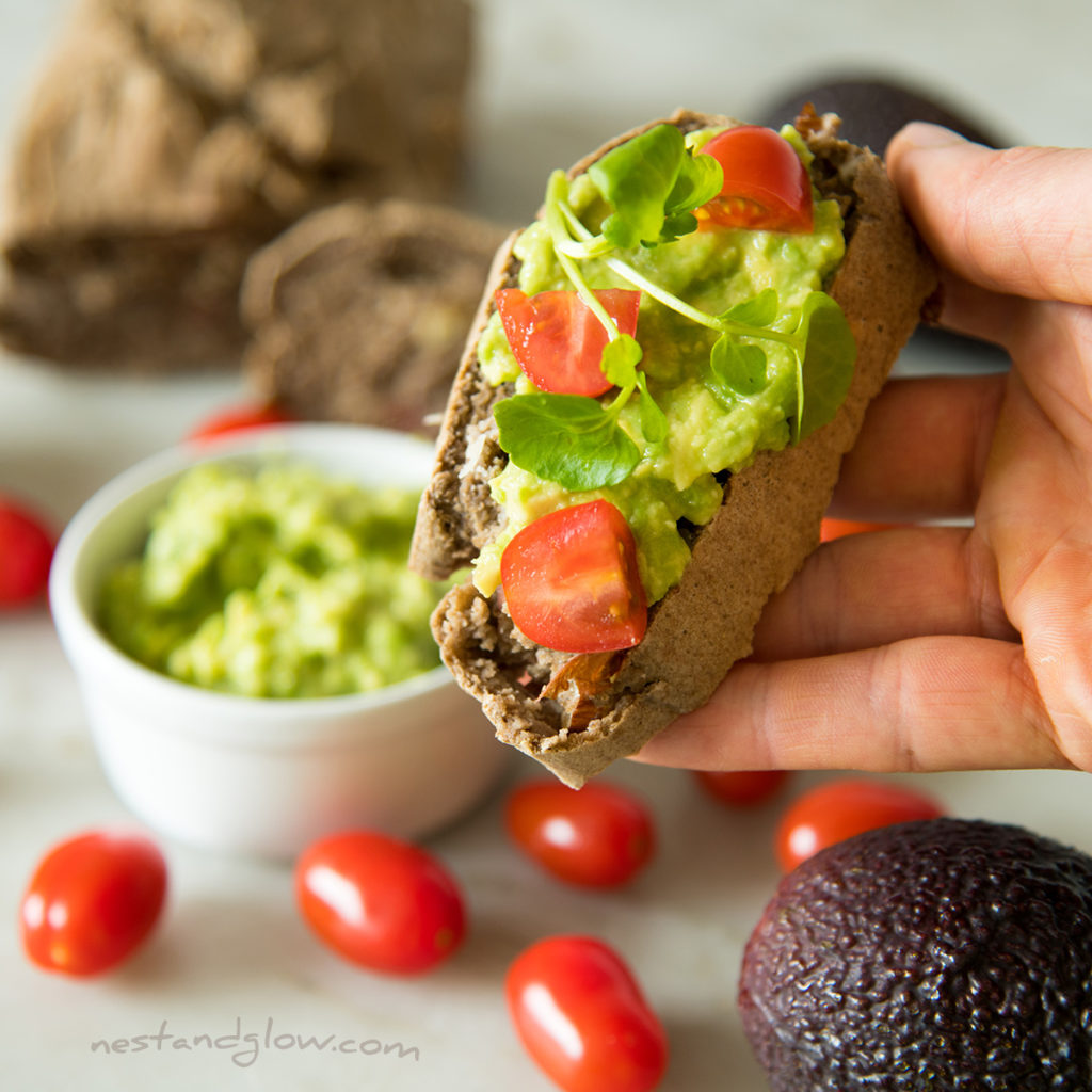 buckwheat bread avocado toast