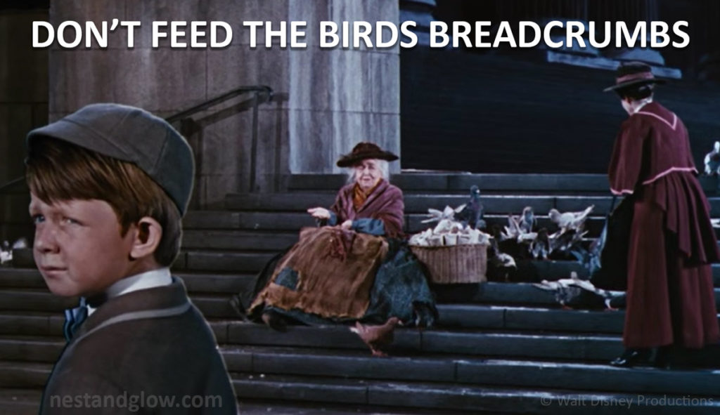 mary poppins feeding bread is killing birds