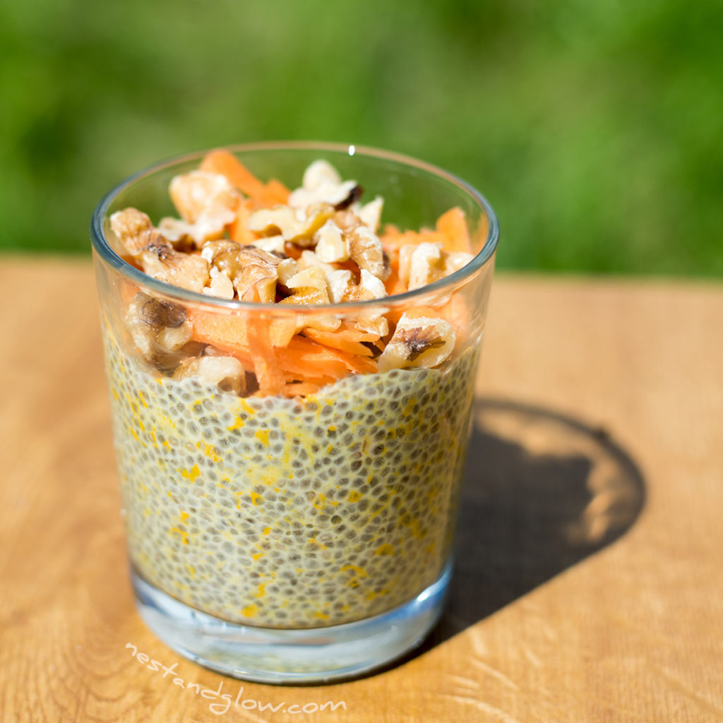 carrot cake overnight chia pudding