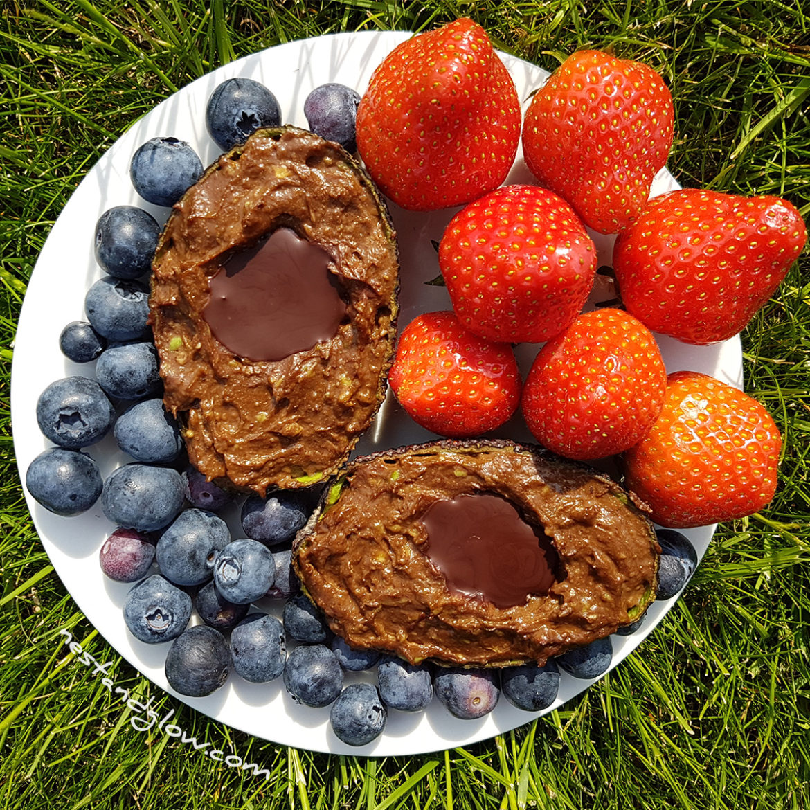 Chocolate Avocado Nut Pudding Nest and Glow