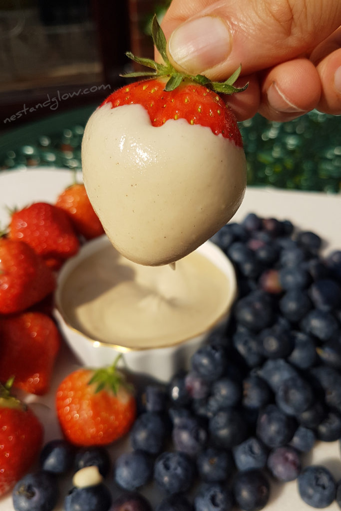 vegan protein fruit dip