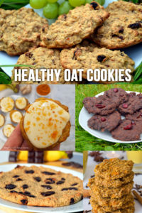 Healthy Oat Cookie Recipes - 5 different recipes for healthy cookies made without flour, eggs, butter and sugar #vegan #plantbased #recipe