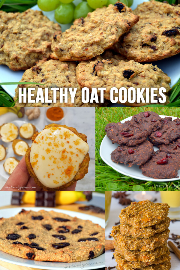 Healthy Oat Cookie Recipes - easy to make and #vegan #plantbased #sugarfree