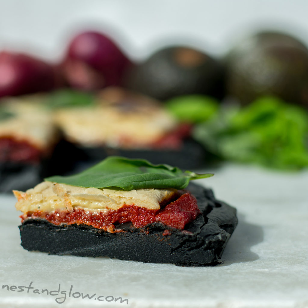 slice charcoal gluten free vegan pizza