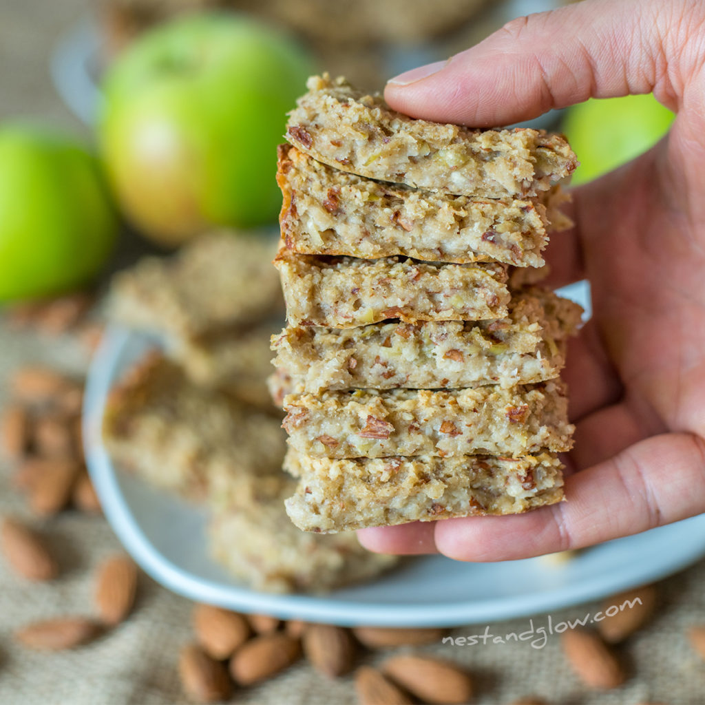 healthy recipe for apple almond breakfast bar