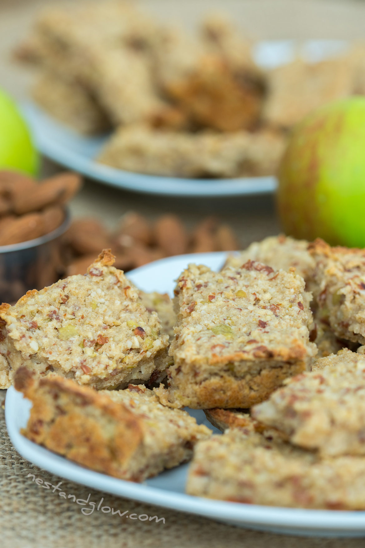 3Ingredient Apple Almond Breakfast Bars Nest and Glow