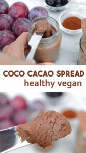 Vegan Coco Cacao Spread - Easy to make dairy free coconut chocolate spread #vegan #cacao #veganrecipe #dairyfree #plantbased #chocolate