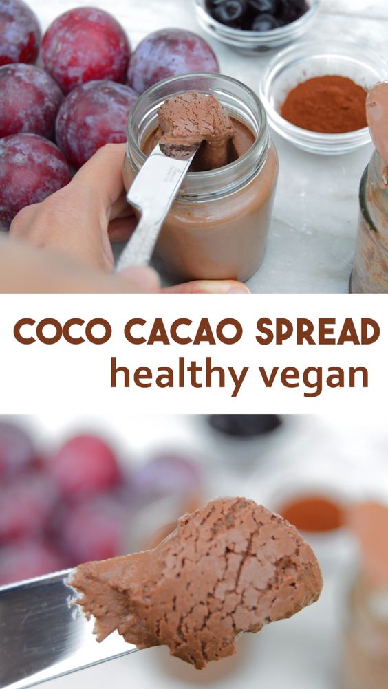 Vegan Coco Cacao Spread - Easy to make dairy free coconut chocolate spread #vegan #cacao #veganrecipe #dairyfree #plantbased #chocolate