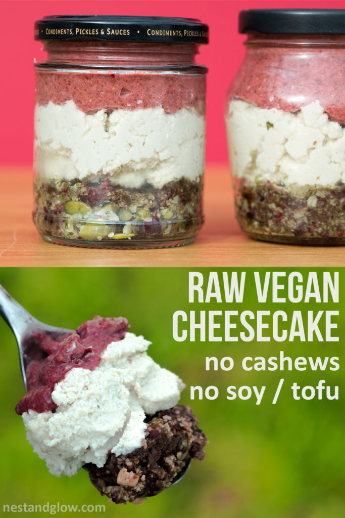 Raw Vegan Seed Cheesecake Recipe - no cashews. no bake, easy and healthy #vegan #rawvegan #veganrecipe #nutfree