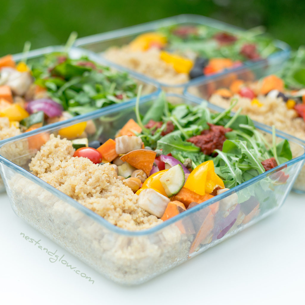 vegan protein quinoa lunch salad