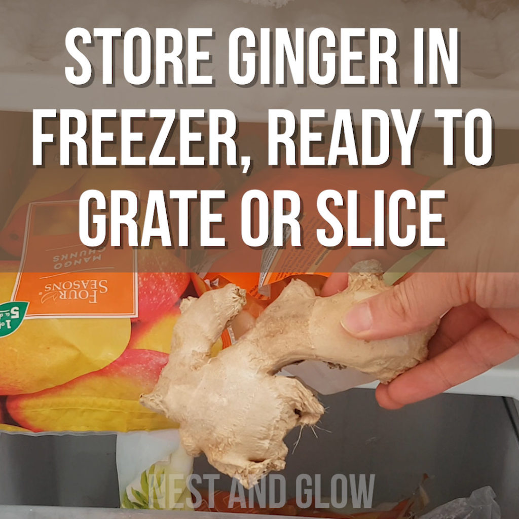 freeze ginger to last for months