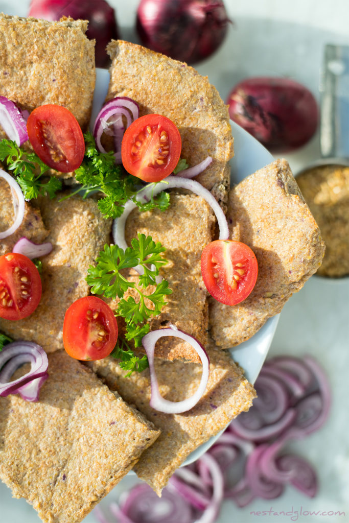 red onion flax bread