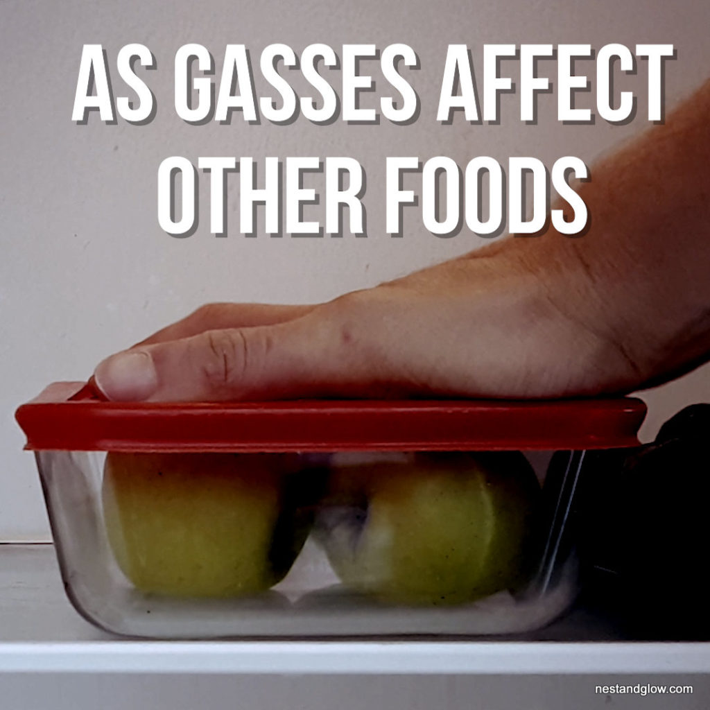 store apples airtight in fridge as gasses cause other foods to go bad