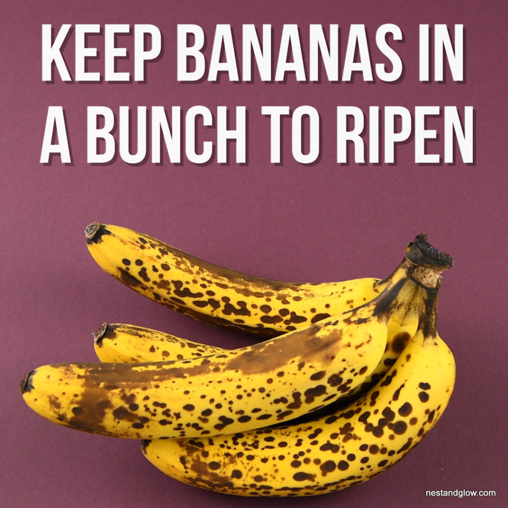 store bananas to ripen on a bunch