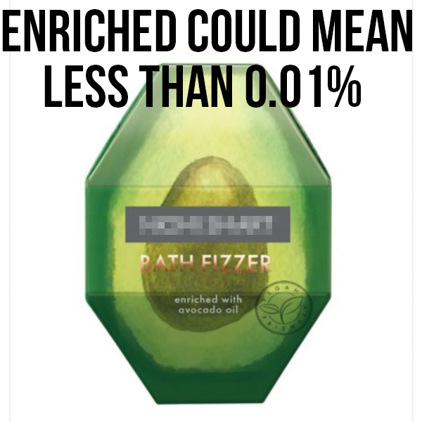 avocado enriched oil not natural