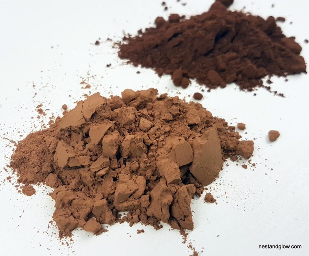 cacao powder lighter than cocoa