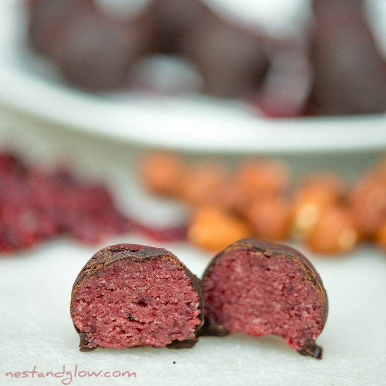 3Ingredient Cherry Chocolate Balls [healthy vegan recipe]