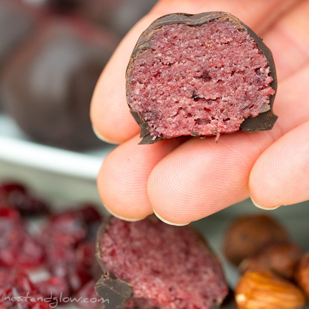 close up cherry balls