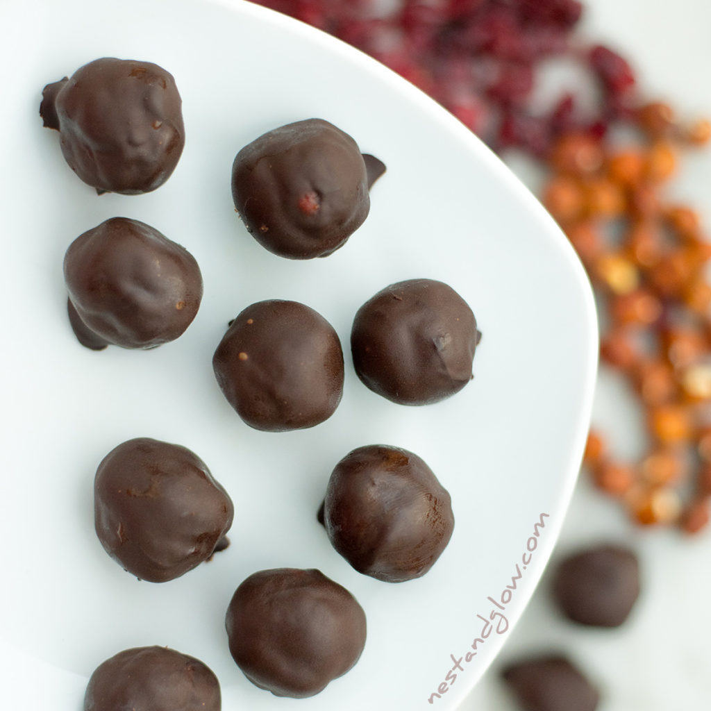 dark chocolate cherry balls