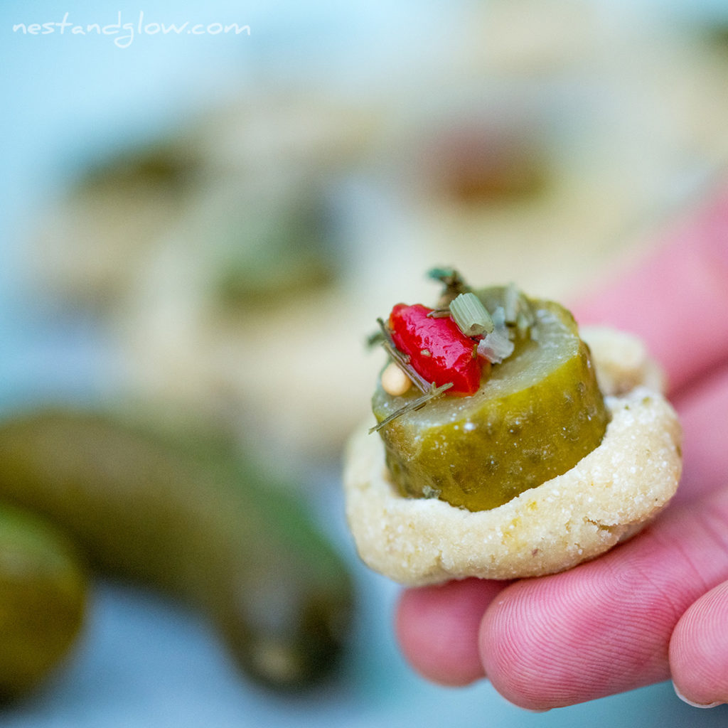 holding an easy to make pickle cookie