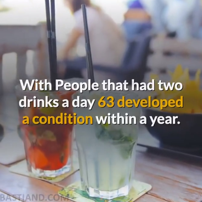 Two drinks of alcohol a day is damaging