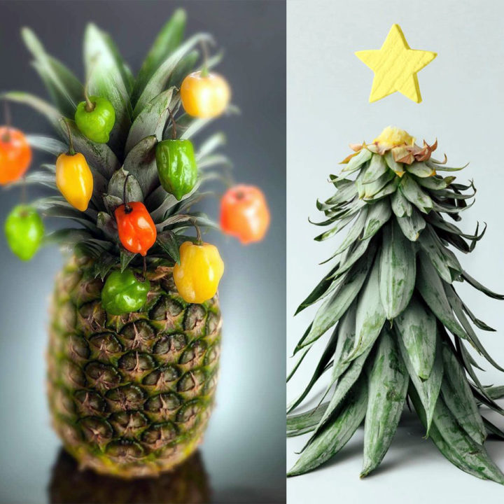 Pineapple Christmas Trees Are the Perfect Zero Waste and Budget