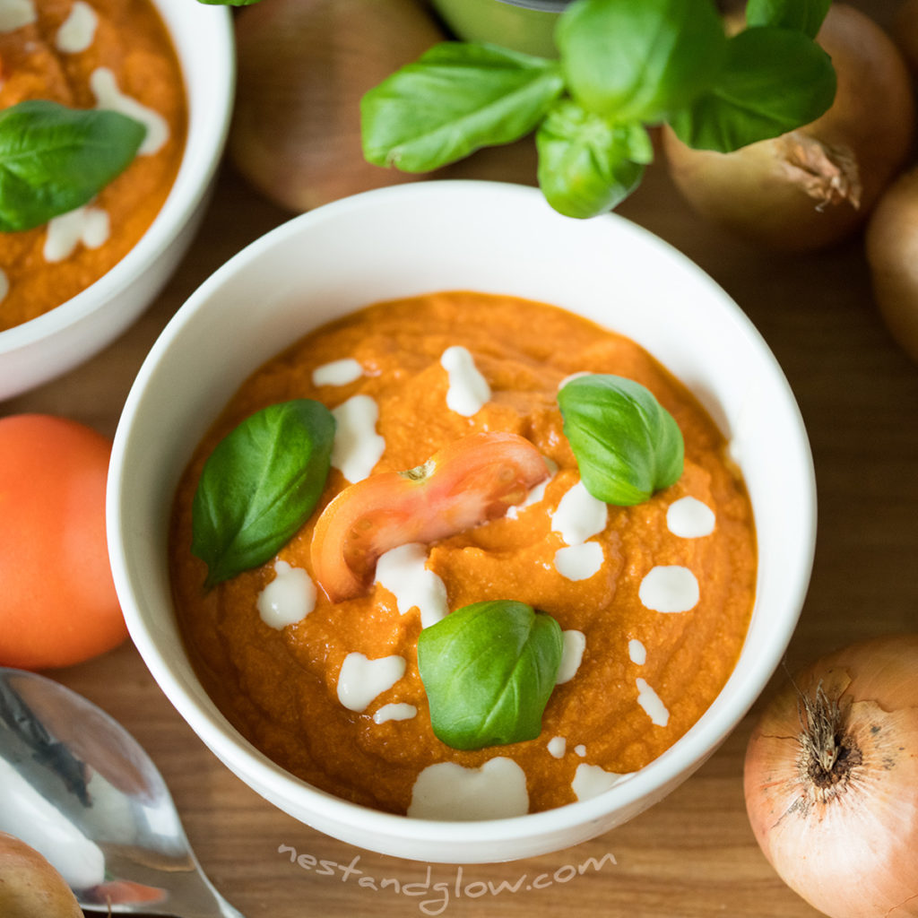 cashew tomato onion soup dairy free