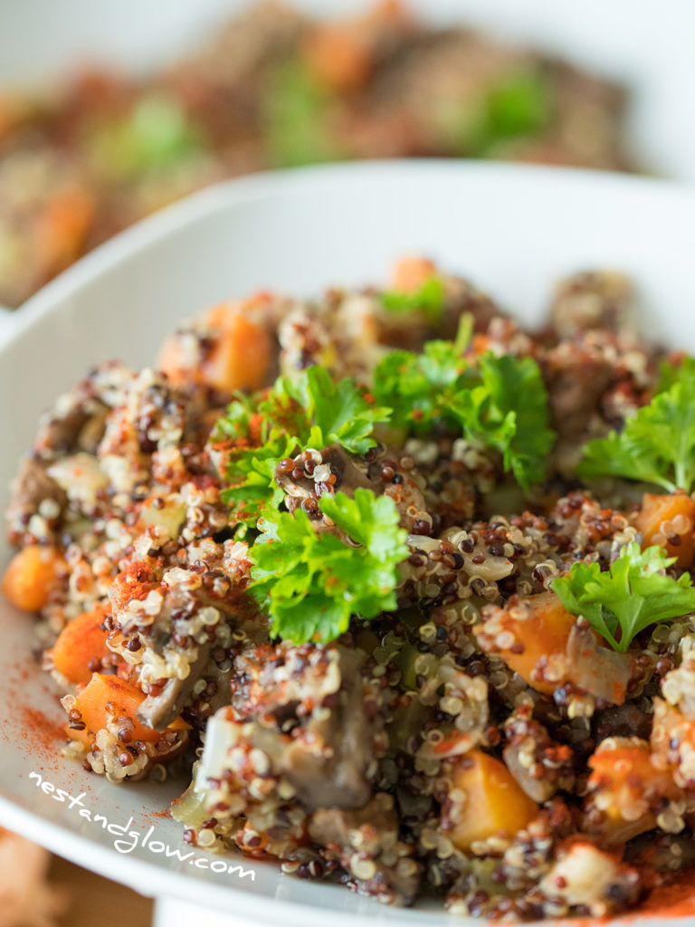 mushroom quinoa healthy recipe