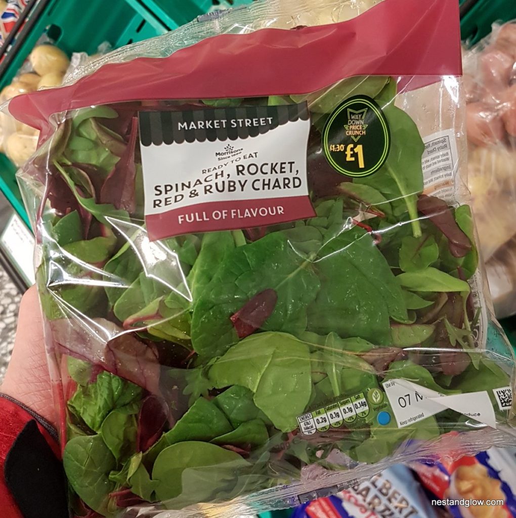 pre washed salad leaves supermarket