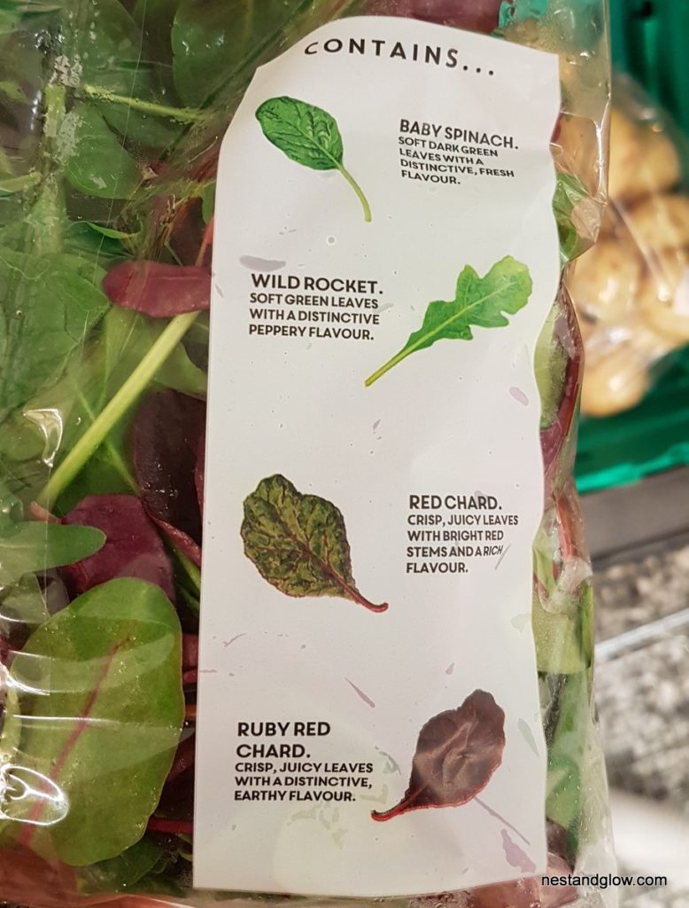 pre washed salad leaves types