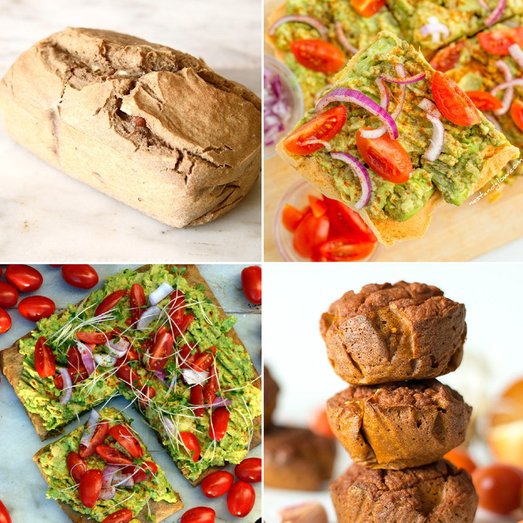 easy to make gluten free bread recipes. all are vegan and free of dairy and eggs.
