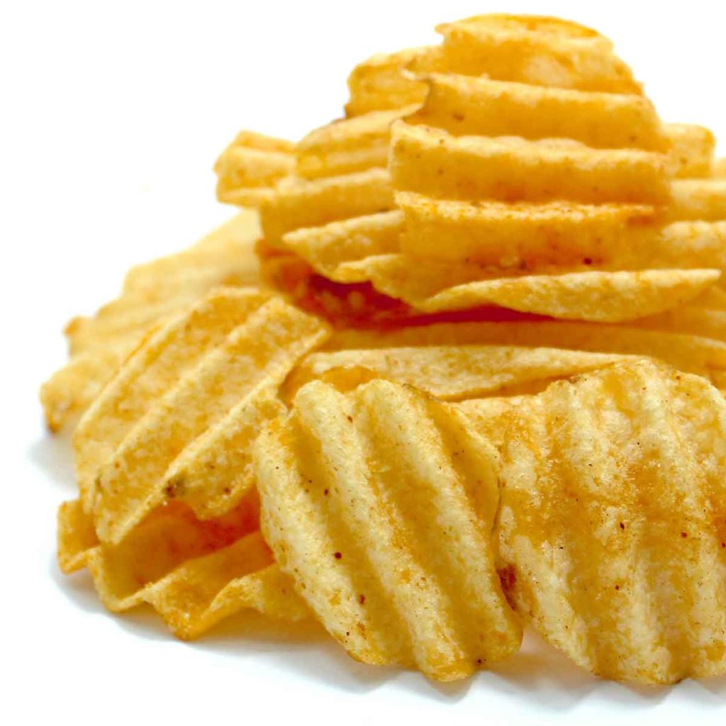 baked ribbed crisps