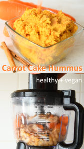 amazing carrot cake hummus that is a perfect healthy dessert eaten just with a spoon