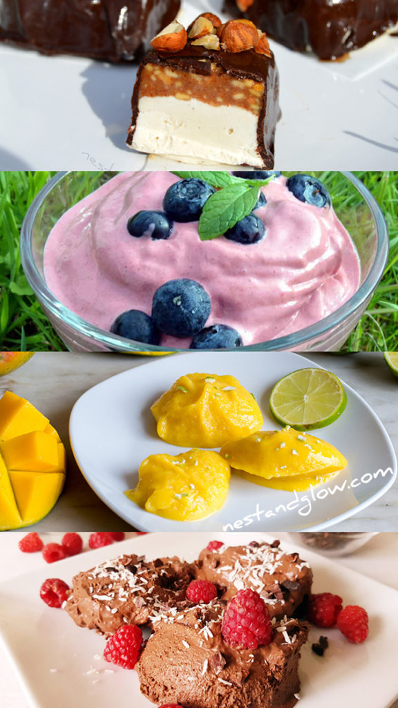 6 Easy and Healthy Vegan Ice Cream recipes. All these recipes are easy to make and full of goodness #vegan #healthy #dessert