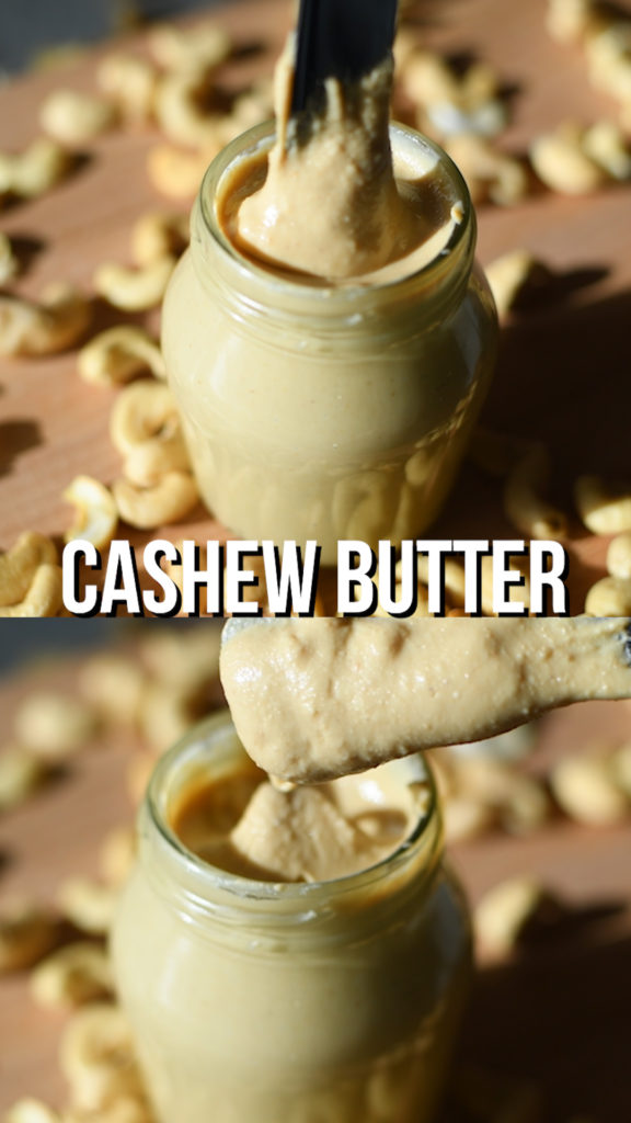 Homemade raw cashew butter recipe using a high speed blender