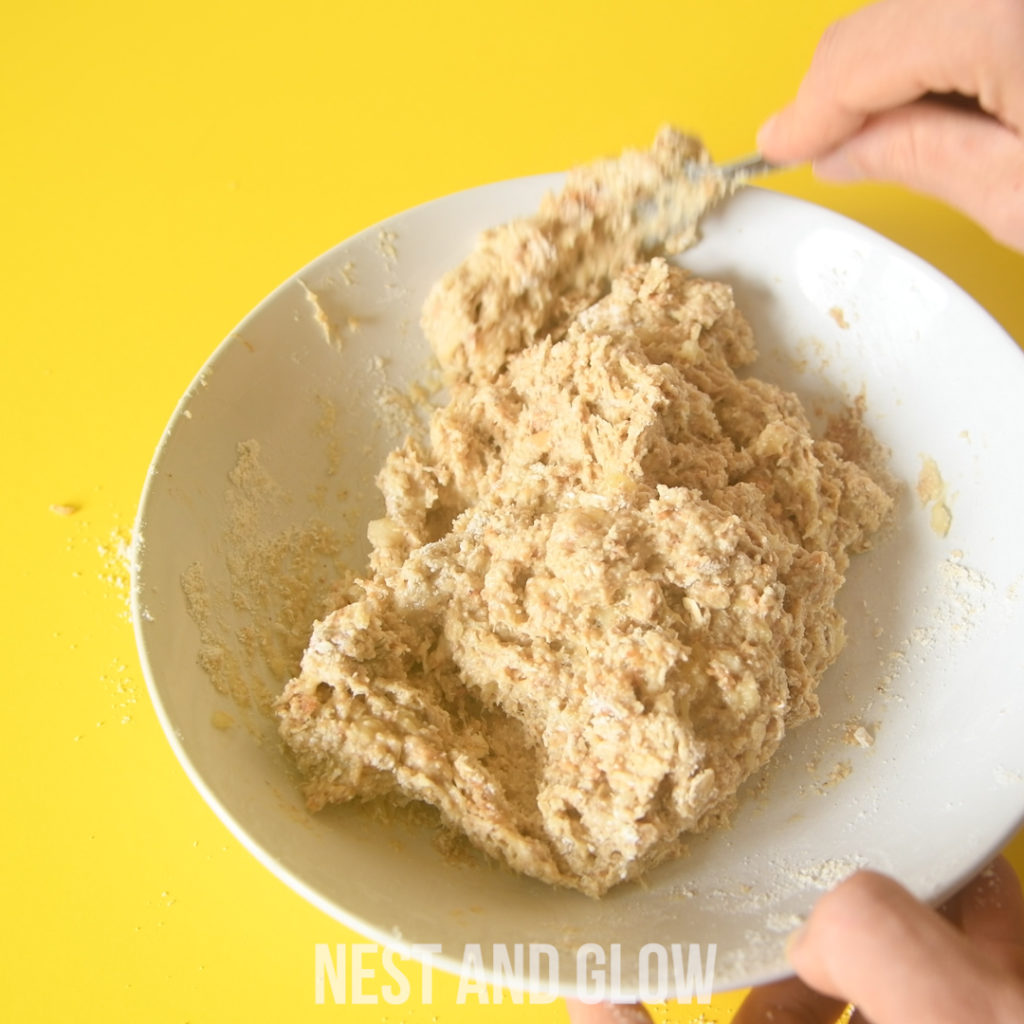 this peanut butter cookie dough is ready to bake once all the flour has been combined into the wet mixture