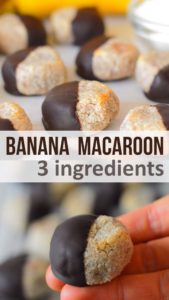 3 Ingredient Chocolate Banana Coconut Macaroons Recipe - #Healthy #Vegan #Paleo #Raw