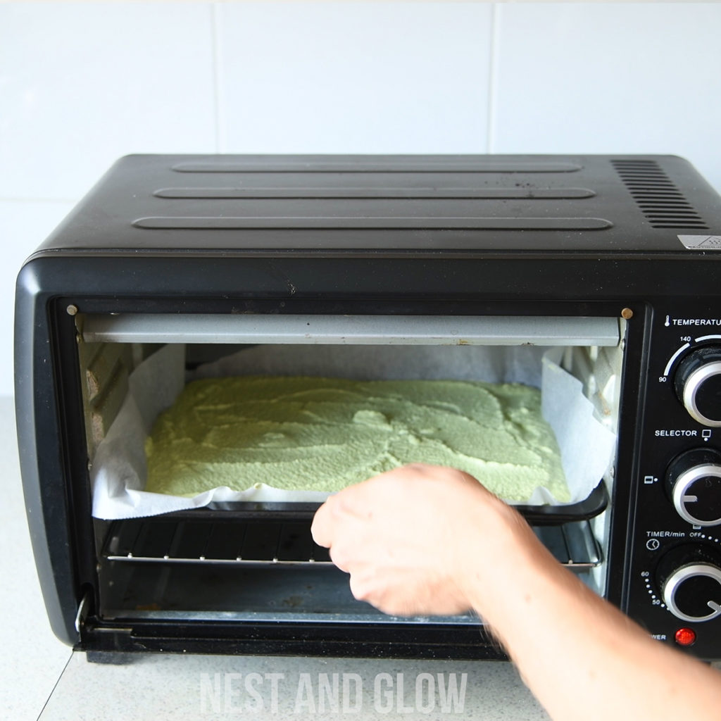 broccoli quinoa bread before baking in the oven