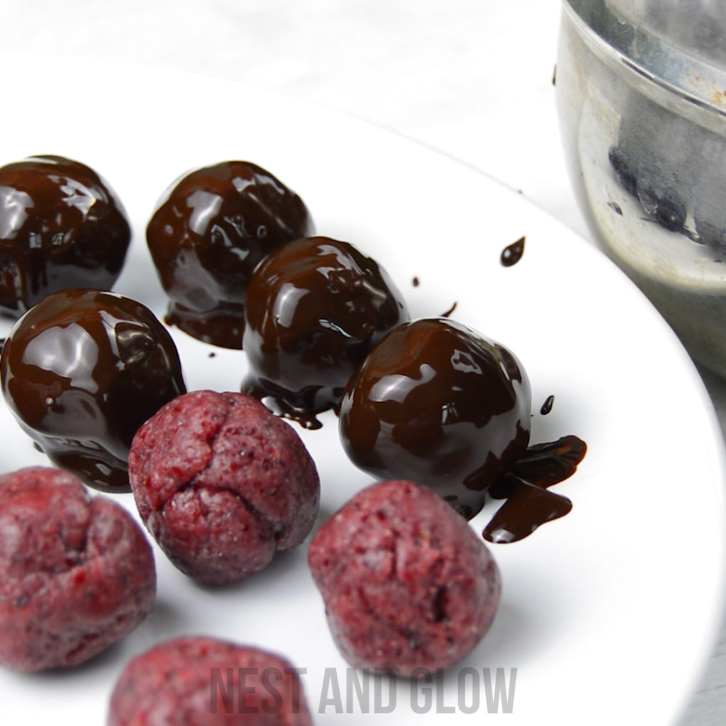 cranberry chocolate balls are full of goodness