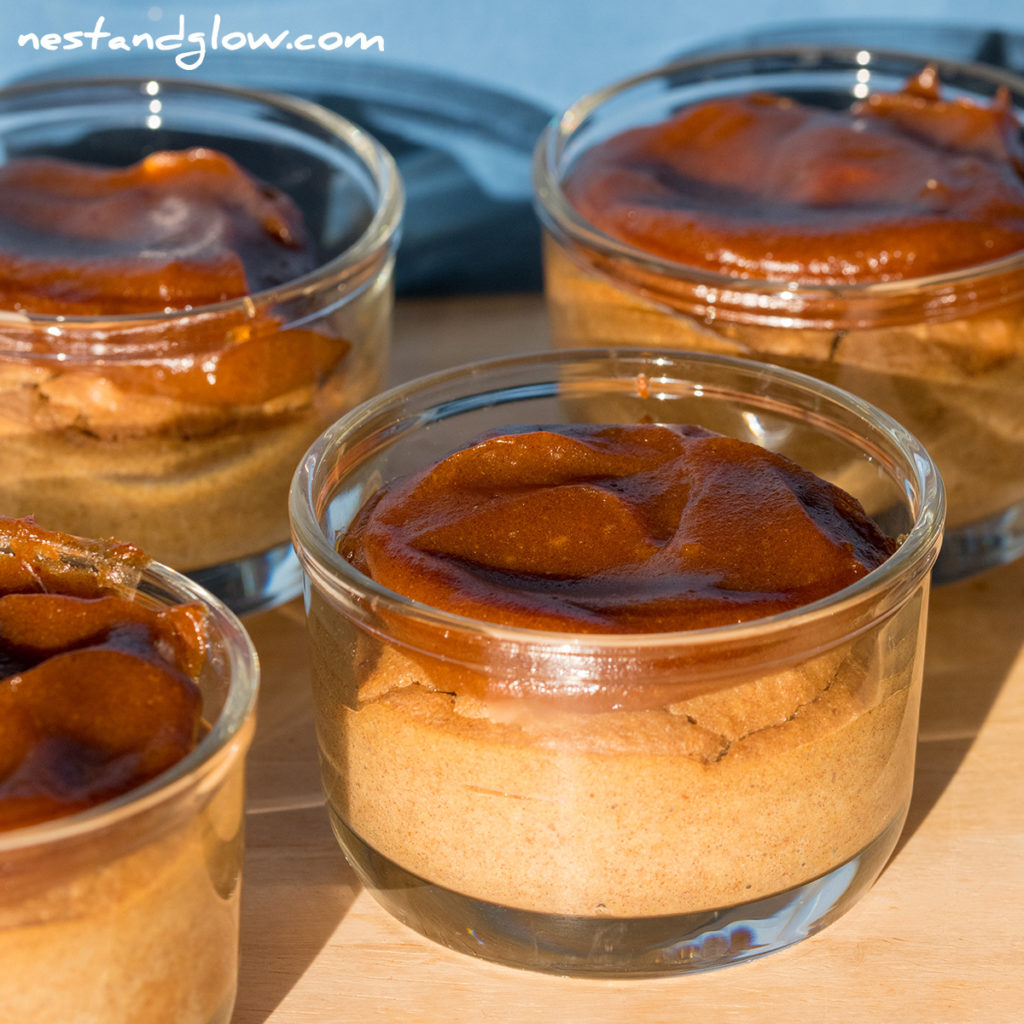 healthy sticky toffee pudding recipe that's gluten free, flour free, egg free and butter free