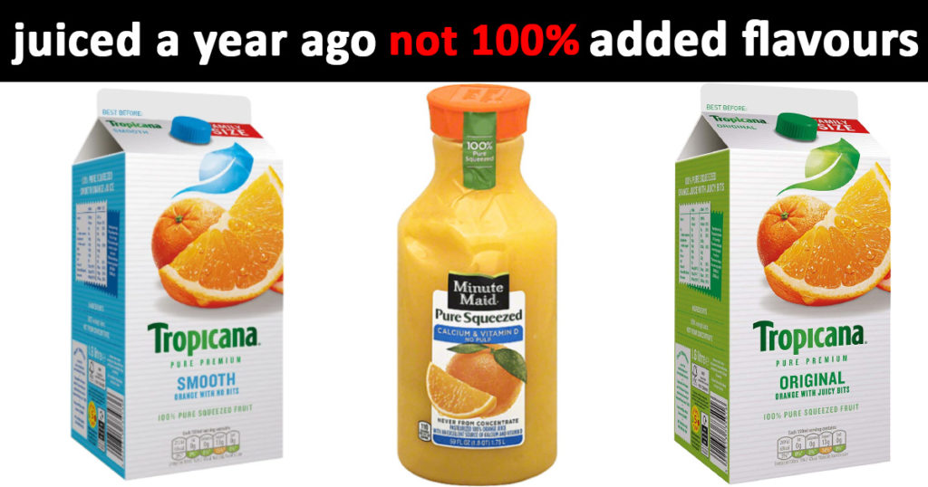 orange juice is not healthy when bought in a packet