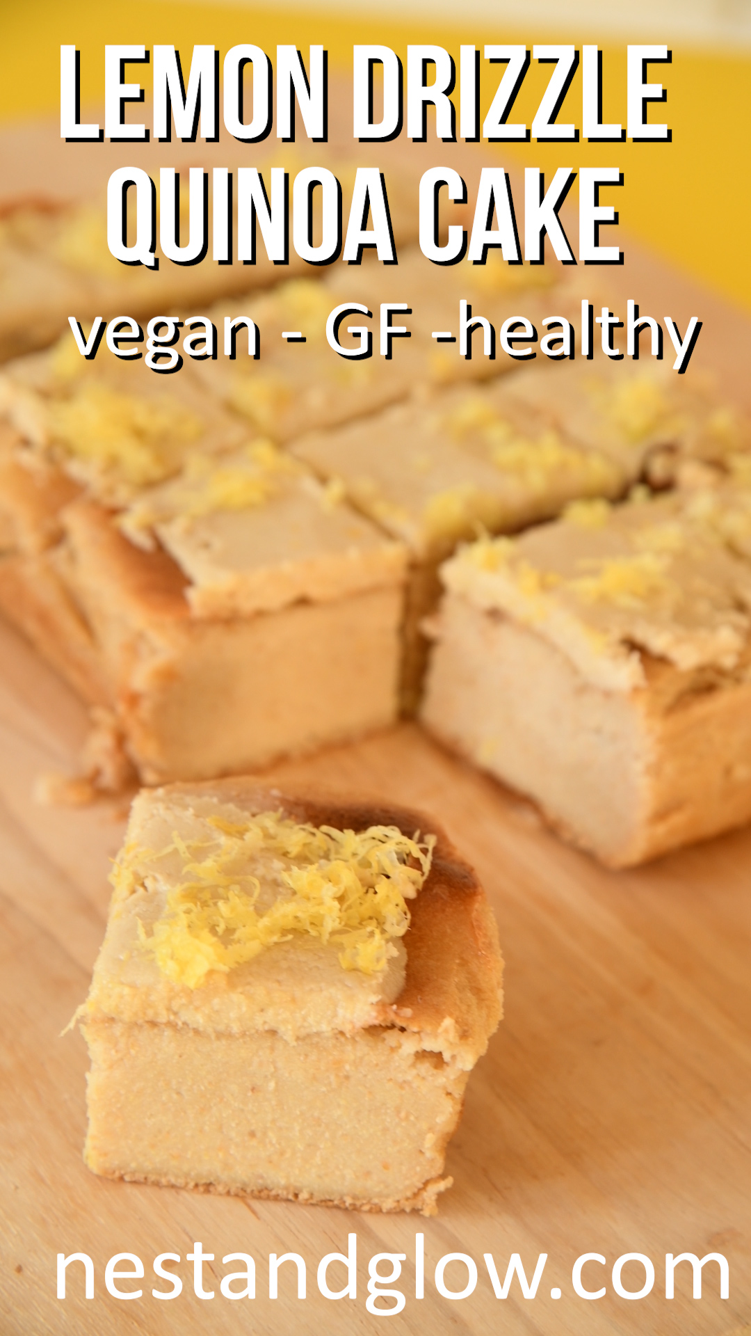 Quinoa Lemon Drizzle Cake Nest and Glow