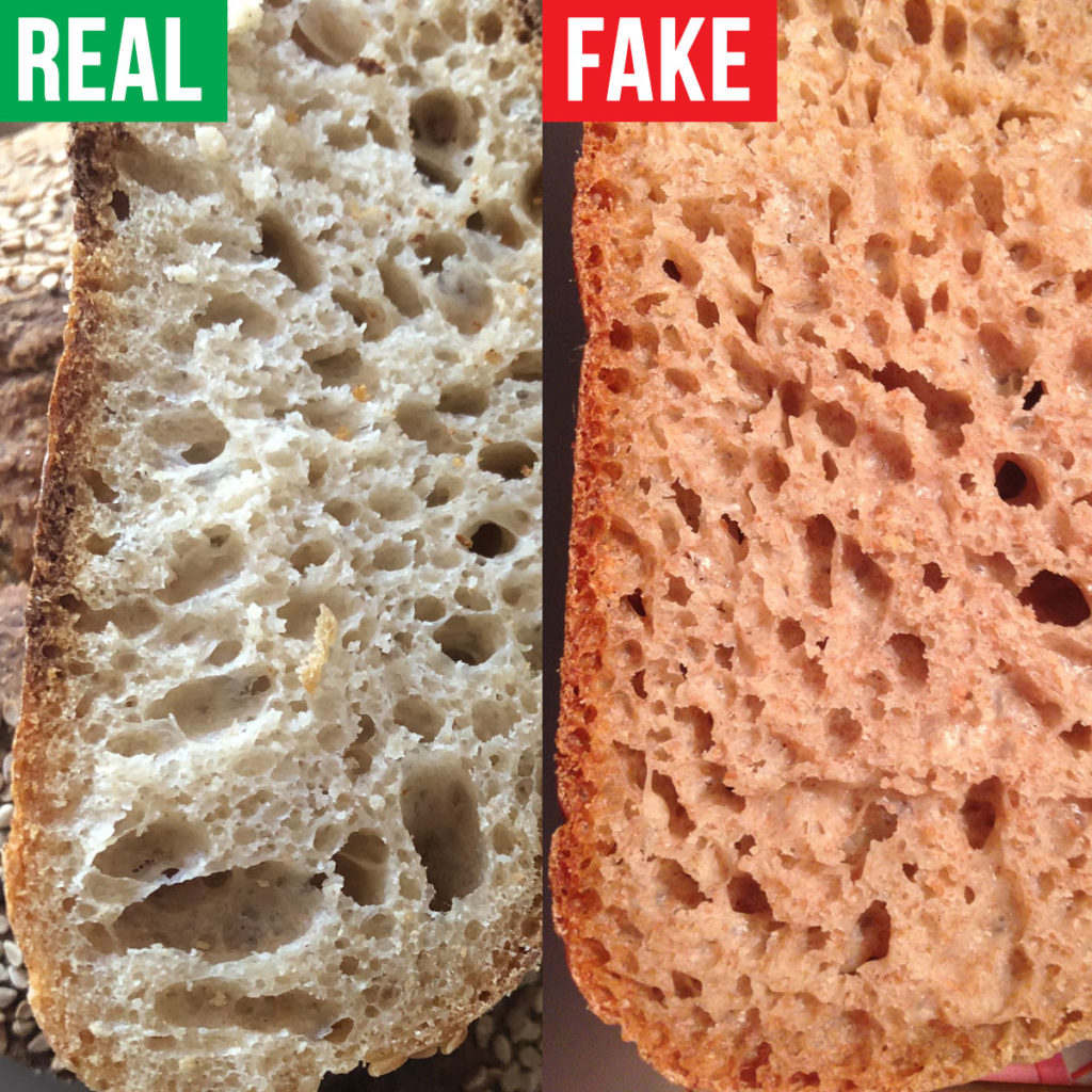 real sourdough vs fake